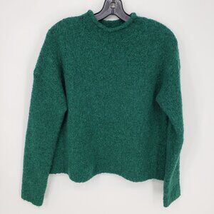 J. Crew Green Turtleneck Sweater